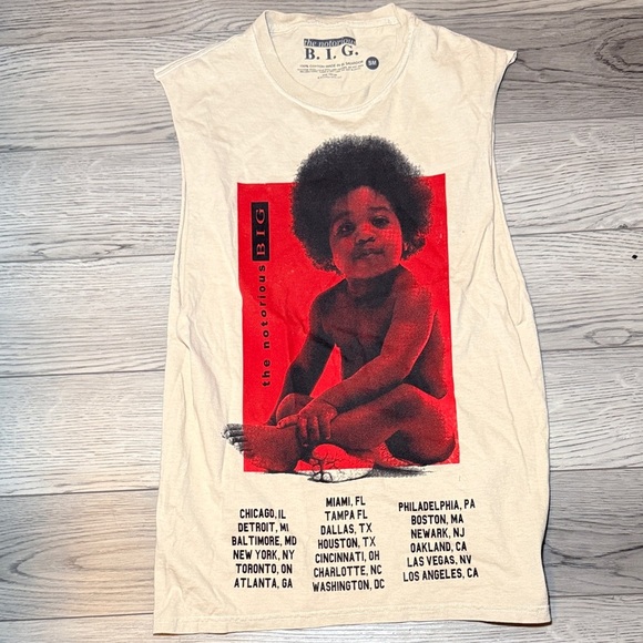 Men’s PacSun Biggie Smalls Sleeveless TankTop small Notorious BIG reg fit unisex - Picture 1 of 8